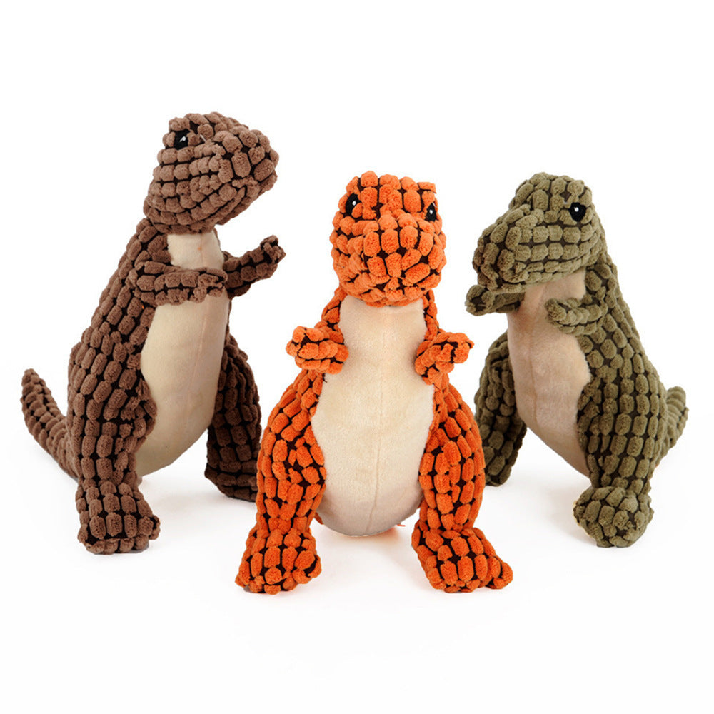 Dinosaur Pet Toy - Giant Interactive Dog Toys For Large Dogs Chew Plush Stuffing Squeakers