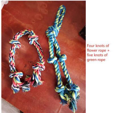 Heavy-Duty Rope Knot Dog Toys - 2 pack for Large Breeds Dental Health Chew And Interactive Tug Of War