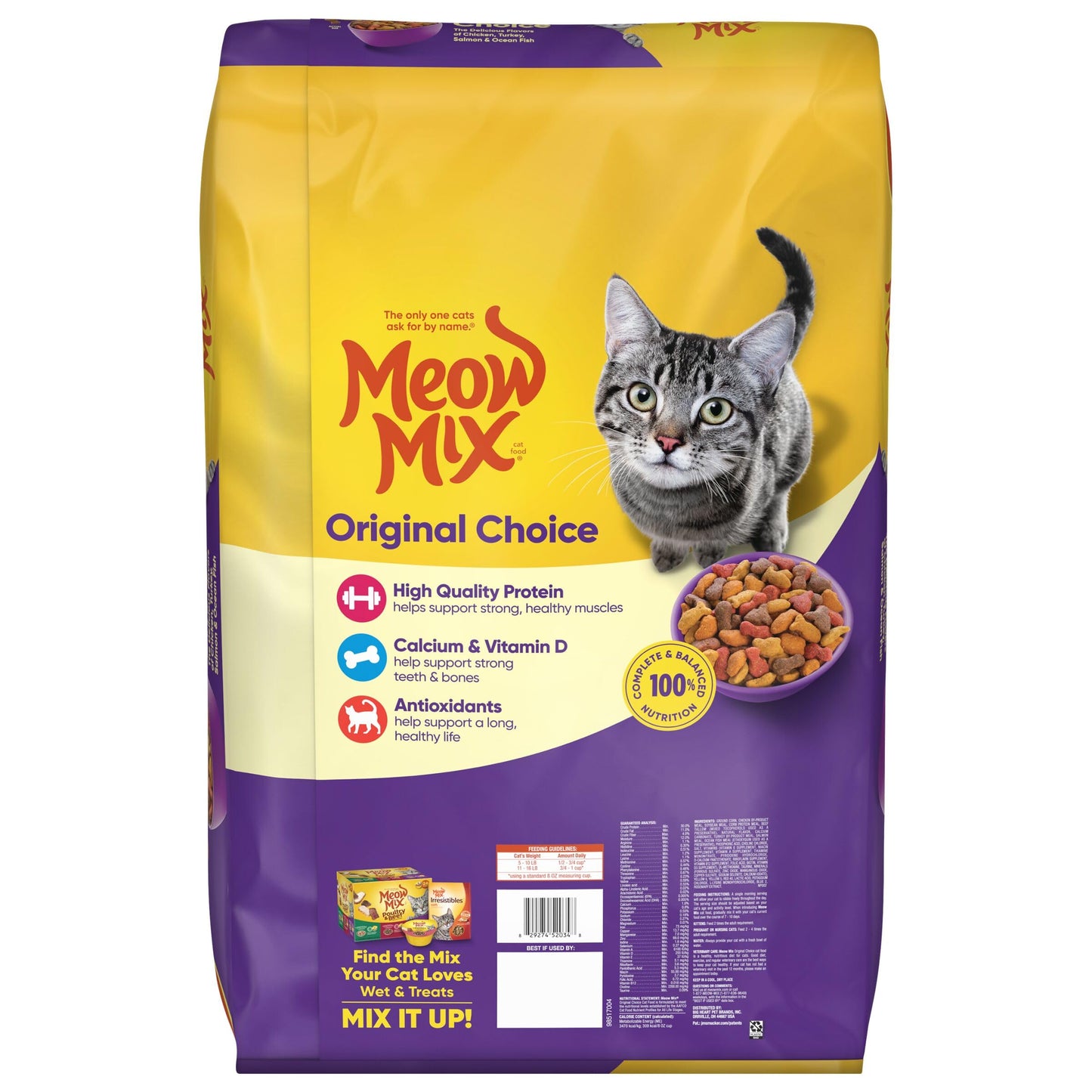 Meow Mix Original Choice Dry Cat Food, 6.3 Pound Bag