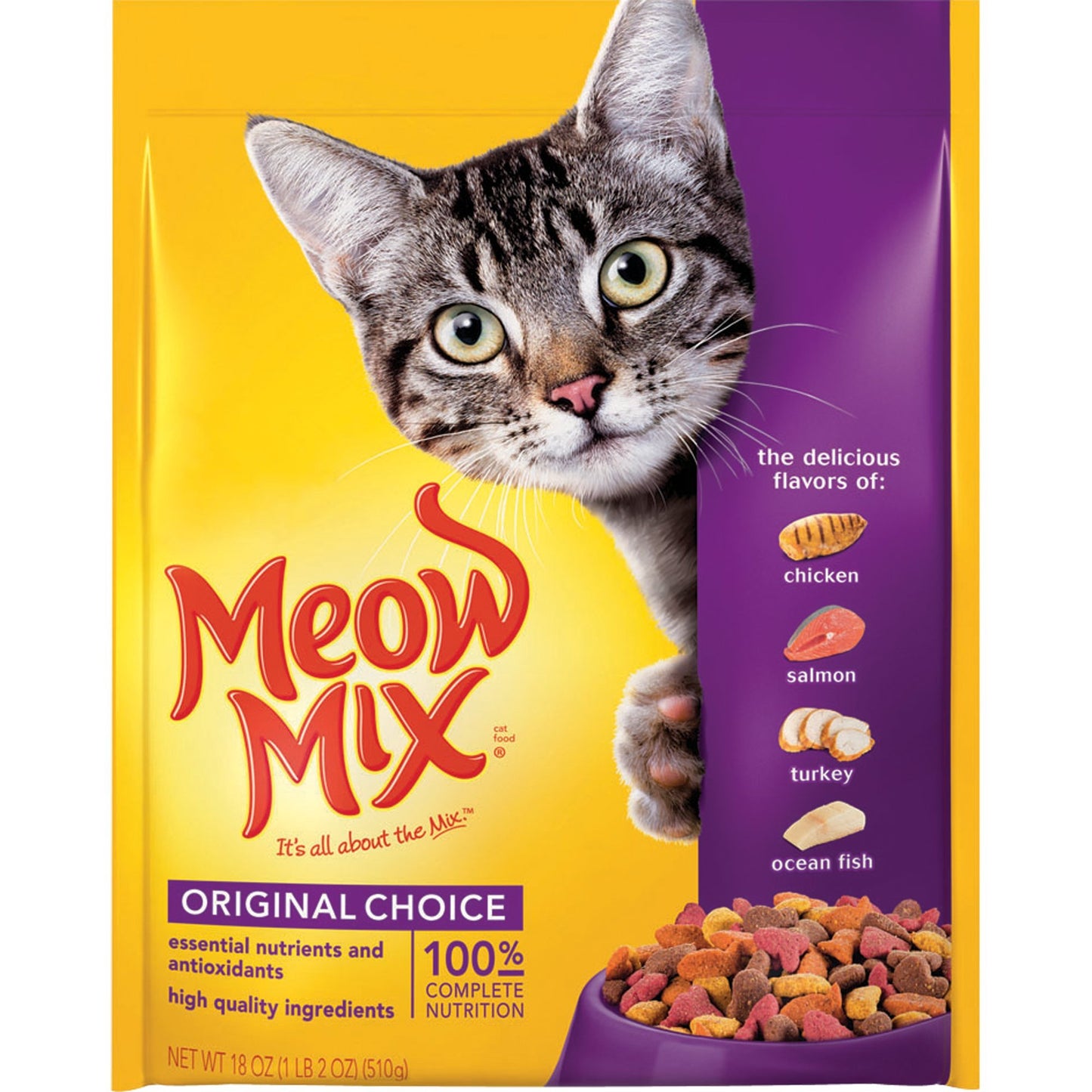 Meow Mix Original Choice Dry Cat Food, 6.3 Pound Bag