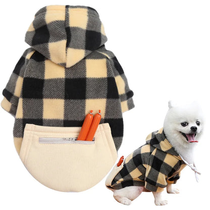 Reversible Plaid Dog Vest - Cold Weather Apparel for Small Medium & Large Dogs