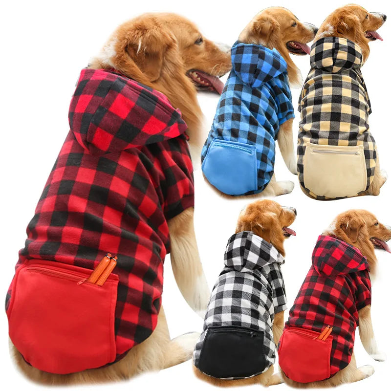 Reversible Plaid Dog Vest - Cold Weather Apparel for Small Medium & Large Dogs