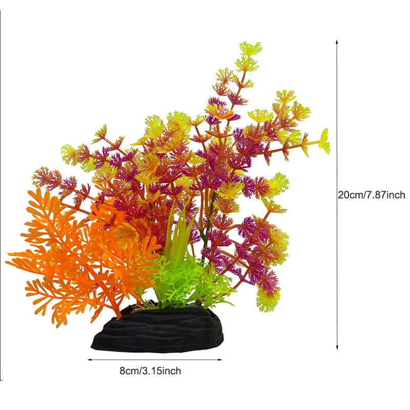 Aquarium Decor Plants - Plastic Aquatic Plant Accessories