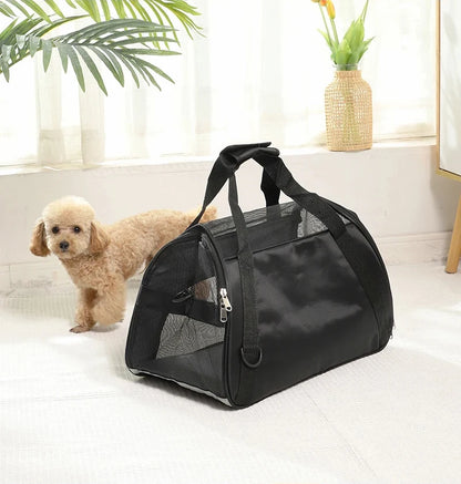 Portable Cat / Dog Carrier Bag - Mesh Breathable Foldable Travel Handbag