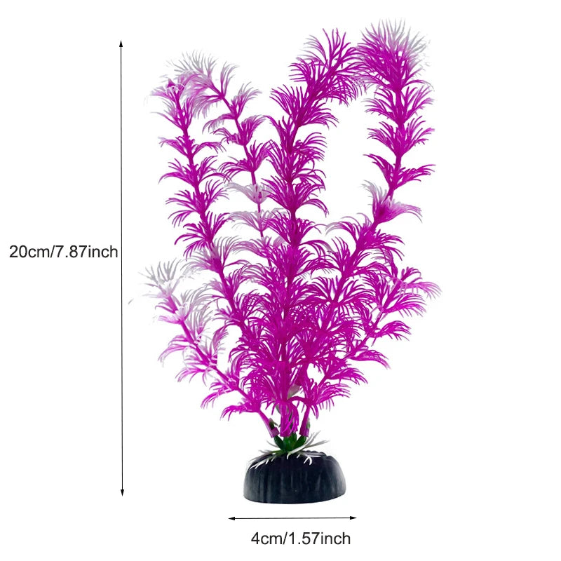 Aquarium Decor Plants - Plastic Aquatic Plant Accessories