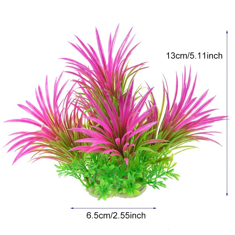 Aquarium Decor Plants - Plastic Aquatic Plant Accessories