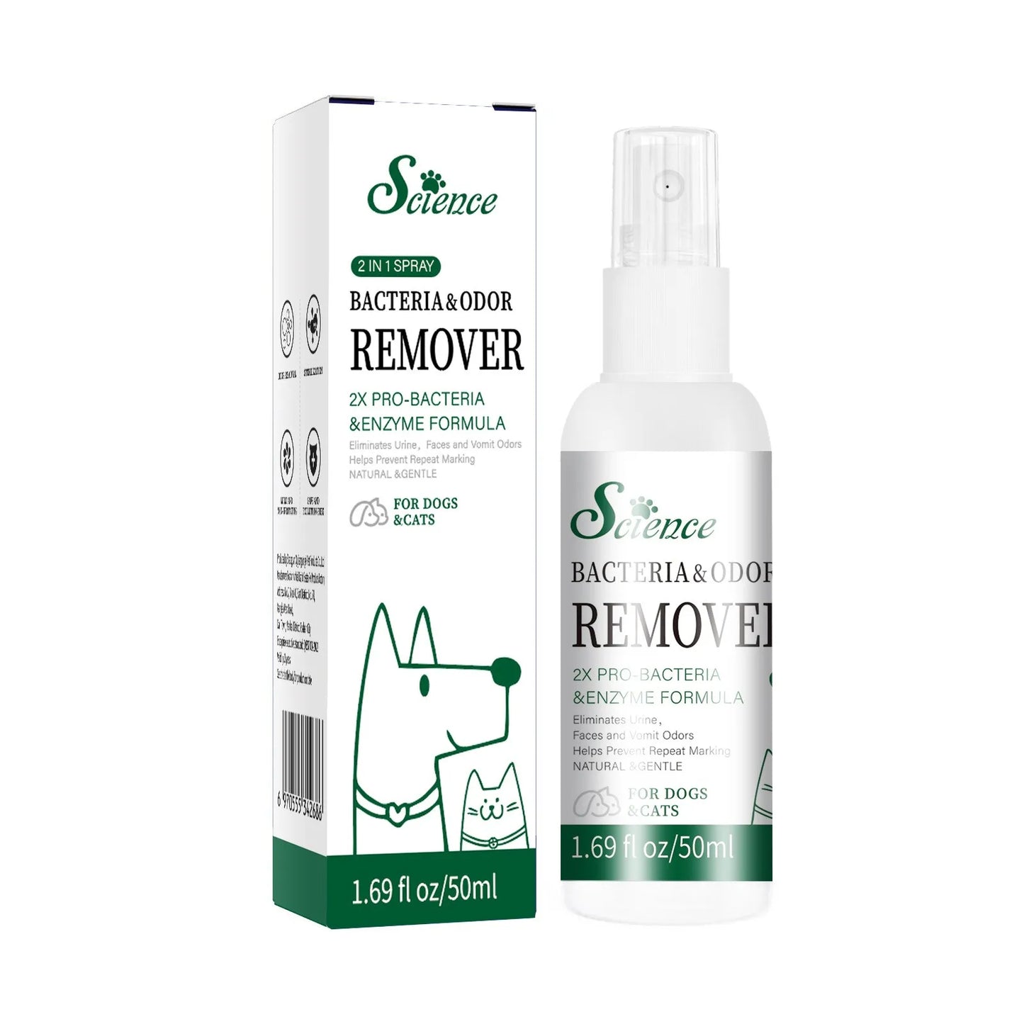 Pet Deodorizer Spray, Urine Odor Remover - Cat Litter Box and Air Deodorizing Spray