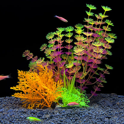 Aquarium Decor Plants - Plastic Aquatic Plant Accessories