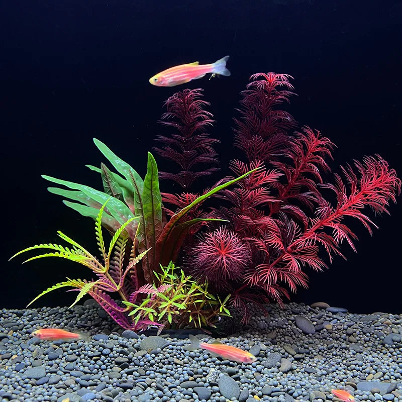 Aquarium Decor Plants - Plastic Aquatic Plant Accessories