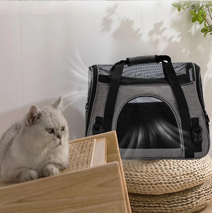 Portable Cat / Dog Carrier Bag - Mesh Breathable Foldable Travel Handbag