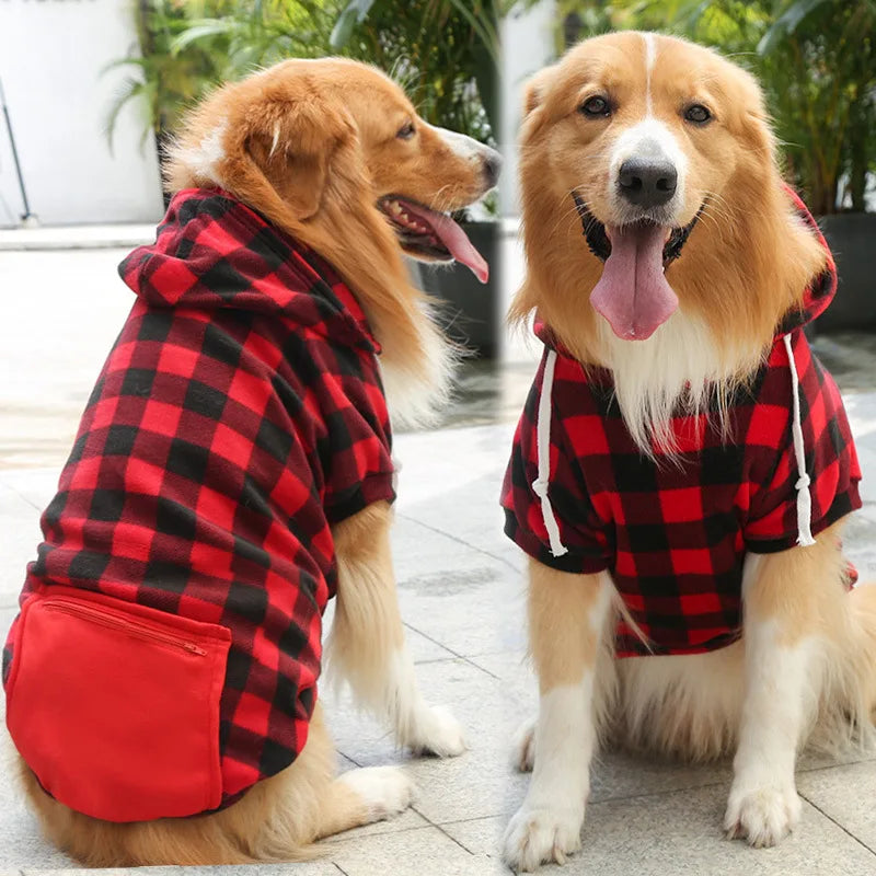 Reversible Plaid Dog Vest - Cold Weather Apparel for Small Medium & Large Dogs