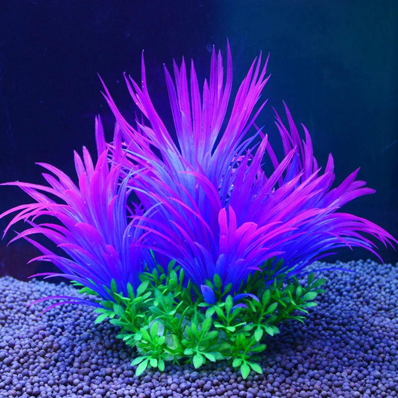 Aquarium Decor Plants - Plastic Aquatic Plant Accessories