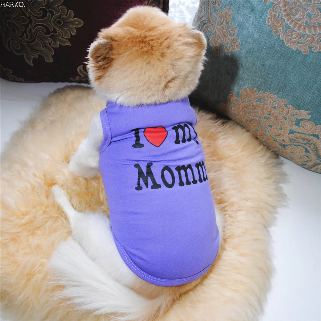 Printed Summer Pets t-shirt - Dog / Cat Cotton Clothes for Small Pets