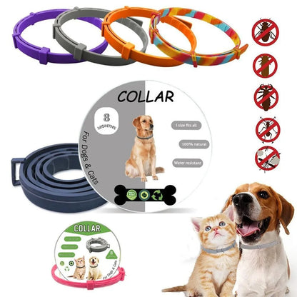 Professional 8 Month Protection Flea & Tick Collar - Anti-mosquito Silicone Dog Cat Collar Wear Resistant