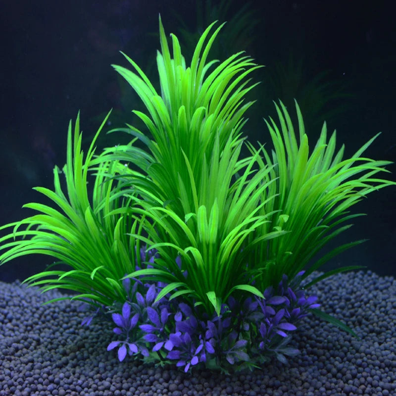 Aquarium Decor Plants - Plastic Aquatic Plant Accessories