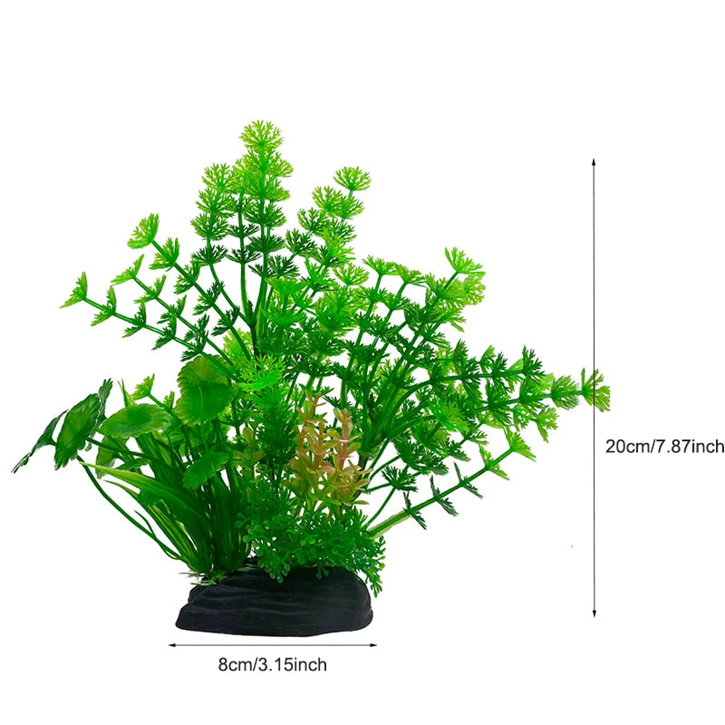 Aquarium Decor Plants - Plastic Aquatic Plant Accessories