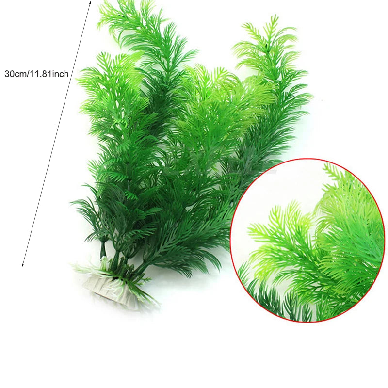 Aquarium Decor Plants - Plastic Aquatic Plant Accessories