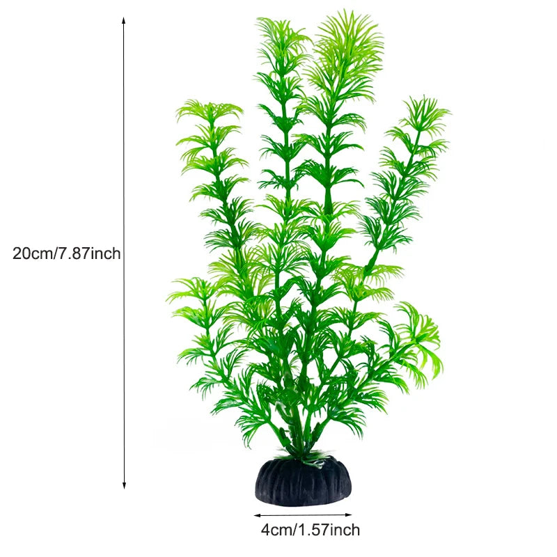 Aquarium Decor Plants - Plastic Aquatic Plant Accessories