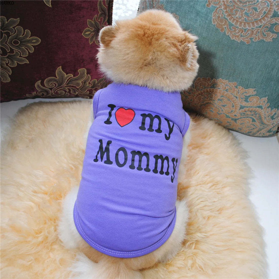 Printed Summer Pets t-shirt - Dog / Cat Cotton Clothes for Small Pets