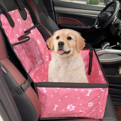 Dog Car Seat with Storage Pockets,Scratch Proof Durable Pet Booster Car Front Seat for Small to Medium Dog