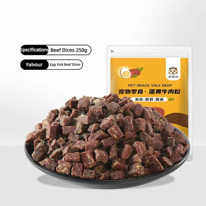 Dog Beef Pellet Jerky Snacks - Training Reward, Calcium Supplement, Nutritious and Delicious