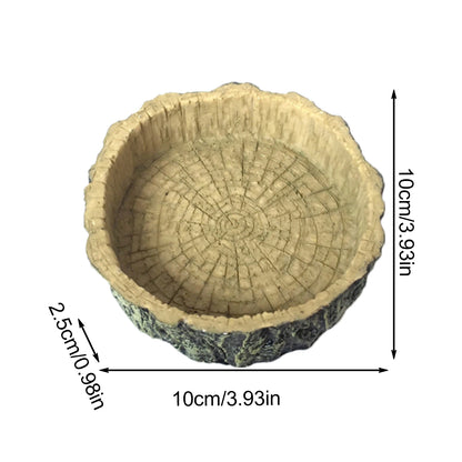 Pet Feeder Bowl - Tortoise Drinker Reptile Feeder Dispenser Landscaping Lizard Water Feeder