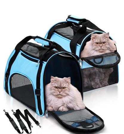 Portable Cat / Dog Carrier Bag - Mesh Breathable Foldable Travel Handbag