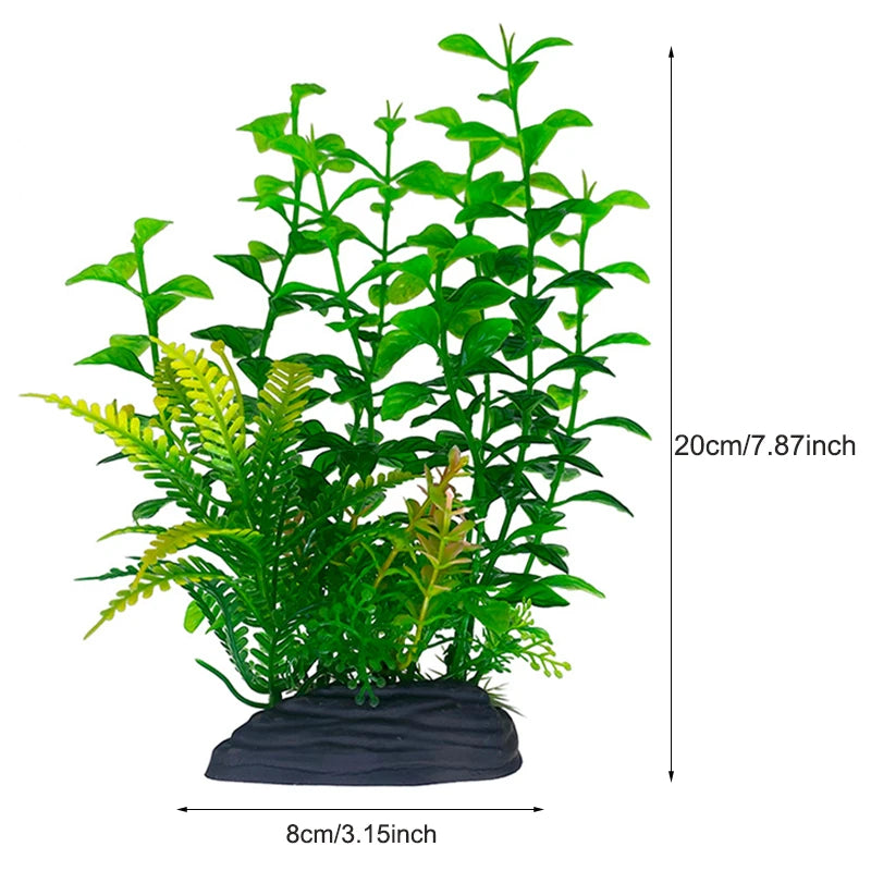 Aquarium Decor Plants - Plastic Aquatic Plant Accessories