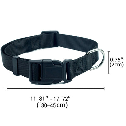 Adjustable Airtag Holder Dog Collar with Quick Snap Buckle for Small Dogs