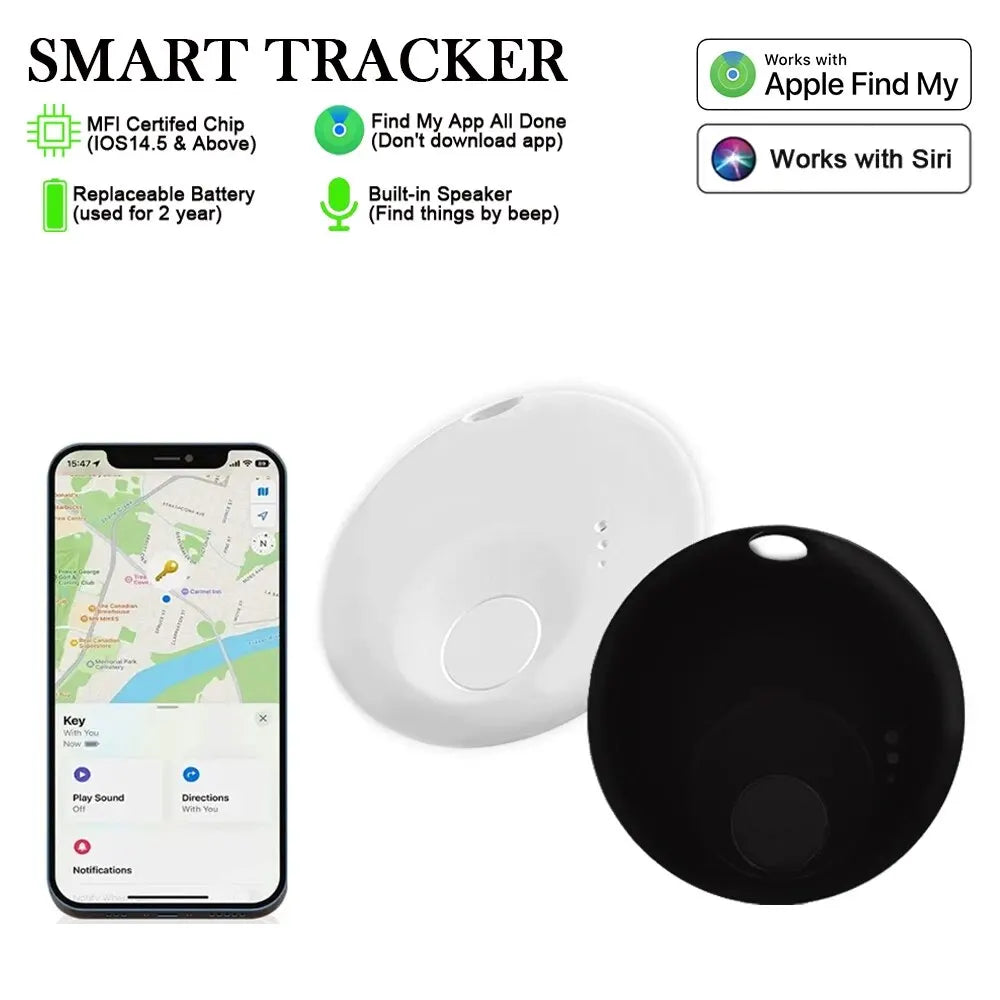 Bluetooth GPS Tracker Smart Tag Airtag - Apple ID Tracker for Dogs, Cats, Pets