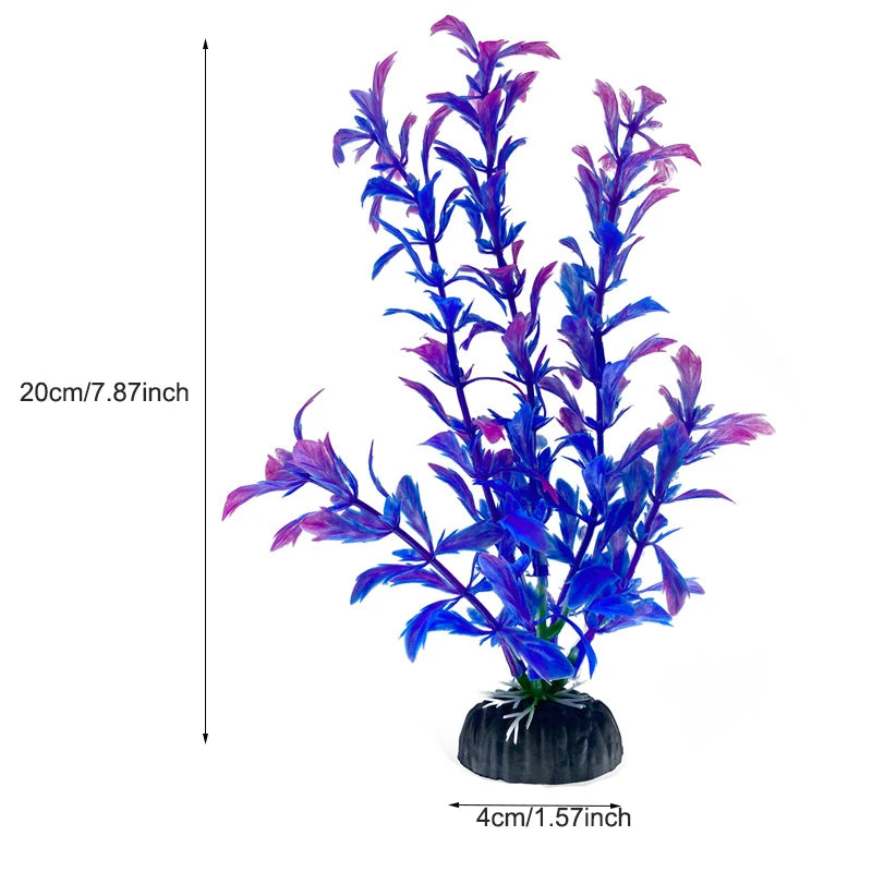 Aquarium Decor Plants - Plastic Aquatic Plant Accessories