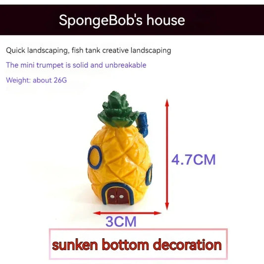 Aquarium Landscaping Accessories - Fish Tank Decoration Pineapple House