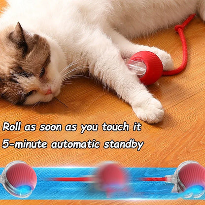 Electric Cat Ball Toy - Automatic Rolling Ball Rechargeable Interactive