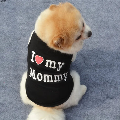 Printed Summer Pets t-shirt - Dog / Cat Cotton Clothes for Small Pets