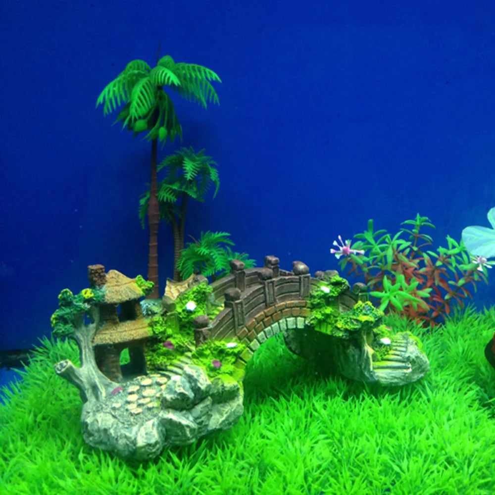 Bridge Fish Tank Landscaping - Aquarium Decor