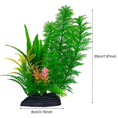 Aquarium Decor Plants - Plastic Aquatic Plant Accessories