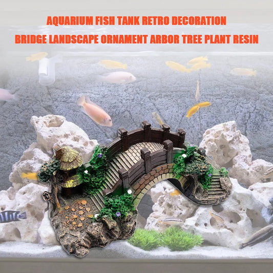 Artificial Bridge Arbor Tree Landscaping for Fish Tank - Aquarium Accessories