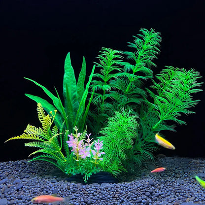 Aquarium Decor Plants - Plastic Aquatic Plant Accessories