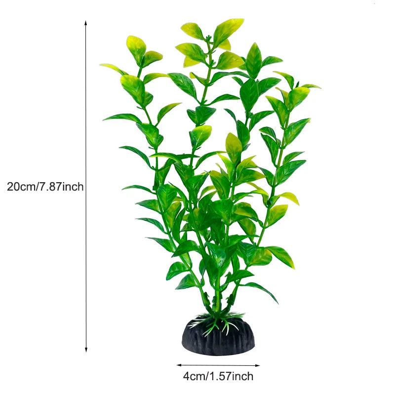 Aquarium Decor Plants - Plastic Aquatic Plant Accessories