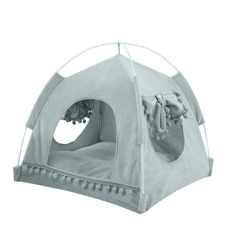 Cat Tent Bed Pet Products The General Teepee Closed Cozy Hammock with Floors Cat House Pet Small Dog House Accessories Products