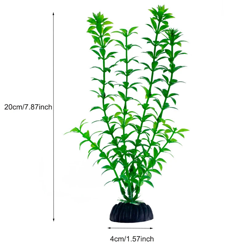 Aquarium Decor Plants - Plastic Aquatic Plant Accessories