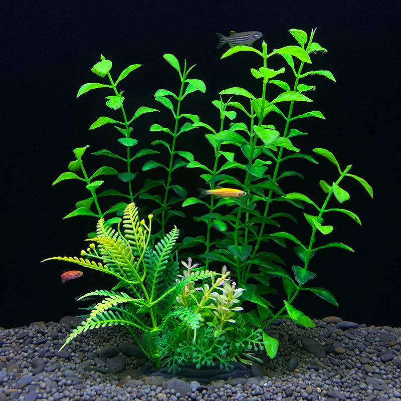 Aquarium Decor Plants - Plastic Aquatic Plant Accessories