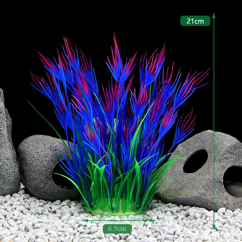 Aquarium Decor Plants - Plastic Aquatic Plant Accessories