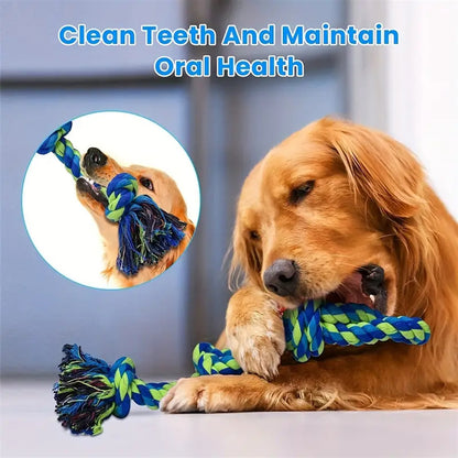 Heavy-Duty Rope Knot Dog Toys - 2 pack for Large Breeds Dental Health Chew And Interactive Tug Of War